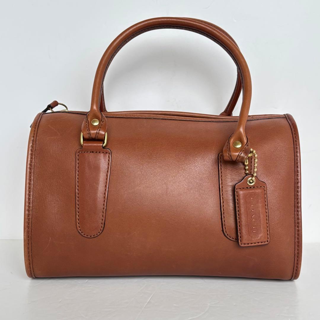 オールドコーチ Vintage COACH 17995 ミニボストン　レザー　茶
