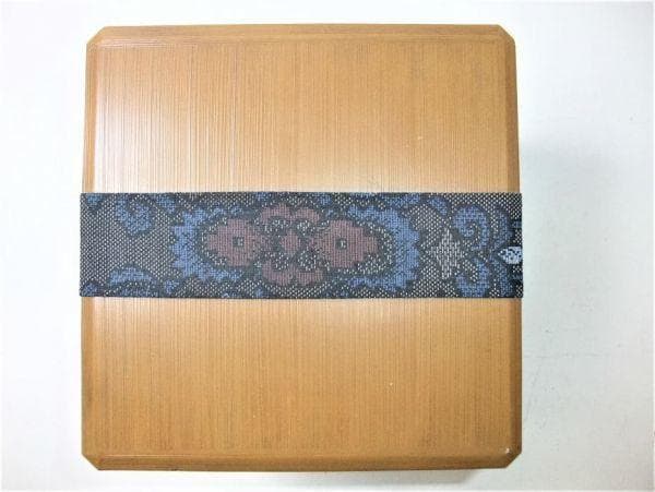 平安 象彦 五段焼物重 古漆刷毛目塗 天然木 本漆器