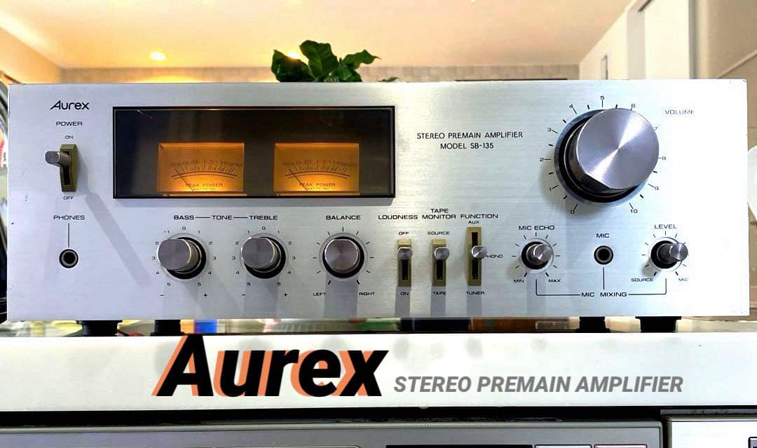 Aurex プリメインアンプ SB-135 動作品 オーレックス パワーメーター