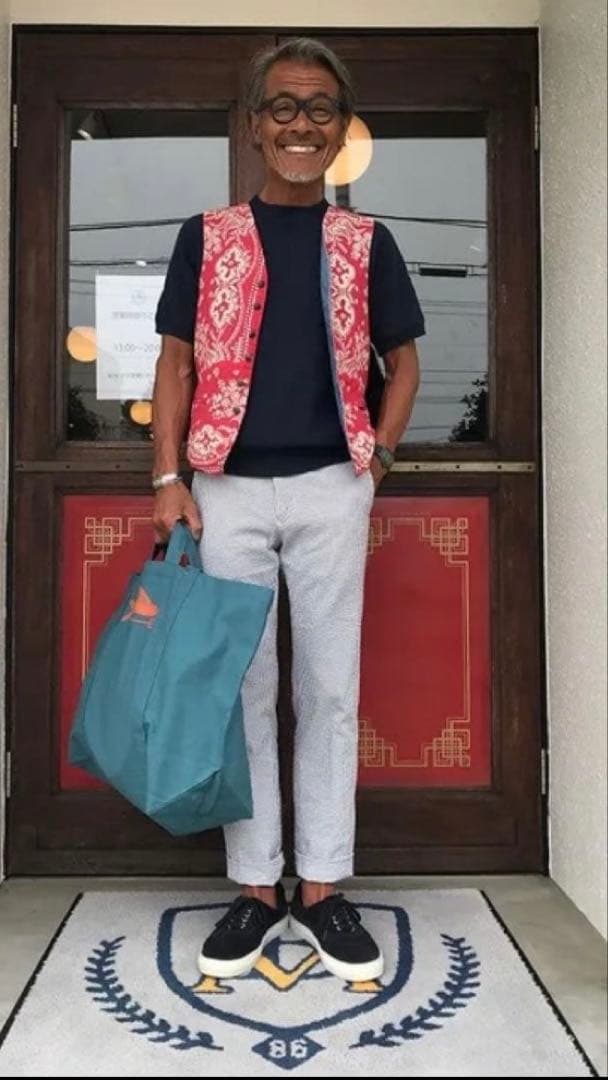 ボーイズマーケット別注　バンダナベスト　サイズm