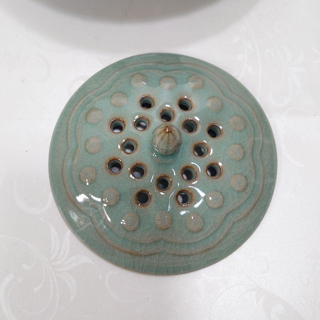 龍泉青磁 徐朝興 香炉 龍泉朝興青瓷苑 中国人間国宝 - メルカリ