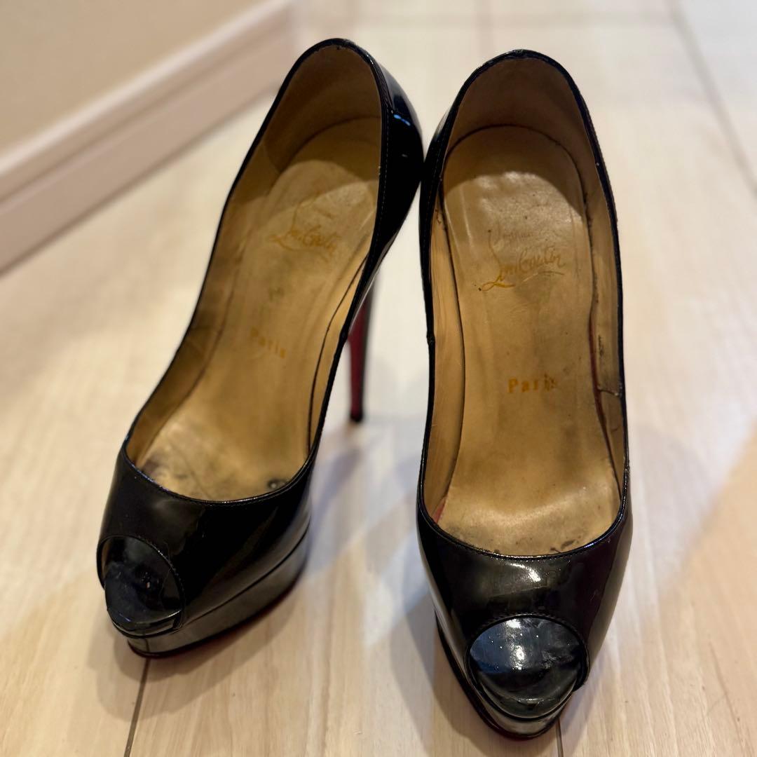 ルブタン15cmヒール オープントゥ