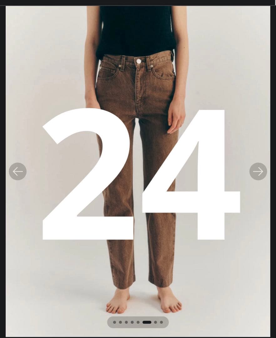 パンツ THE SHISHIKUI/BASIC JEANS BROWN24