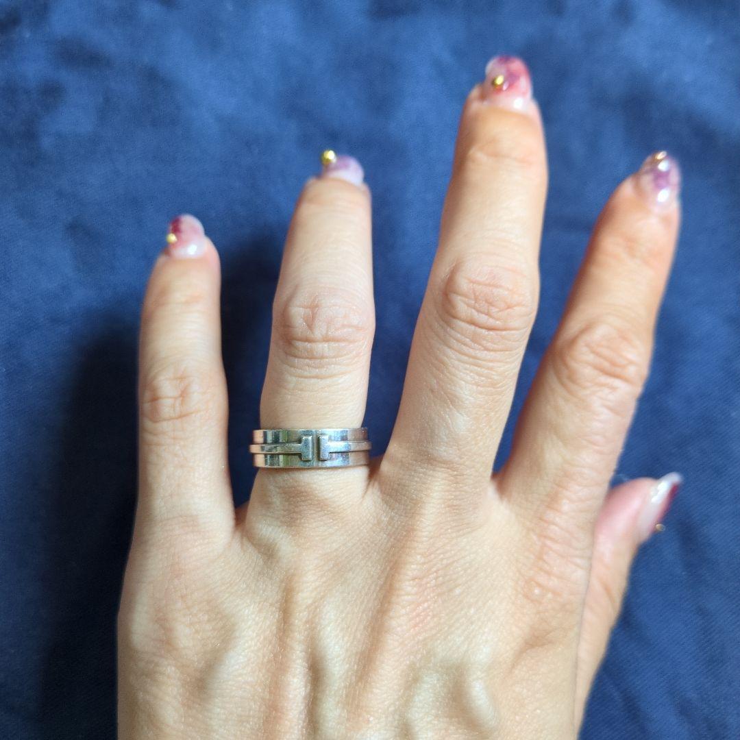 ティファニー T TWO ナローリング シルバー925 9号