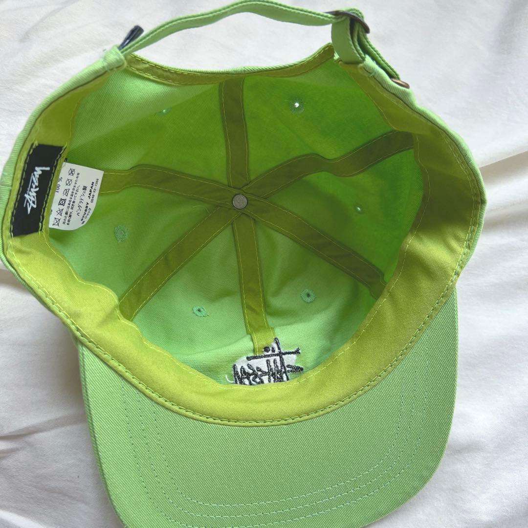 STUSSY キャップ 帽子 ネオン グリーン 黄緑 Y2K ダンス - メルカリ