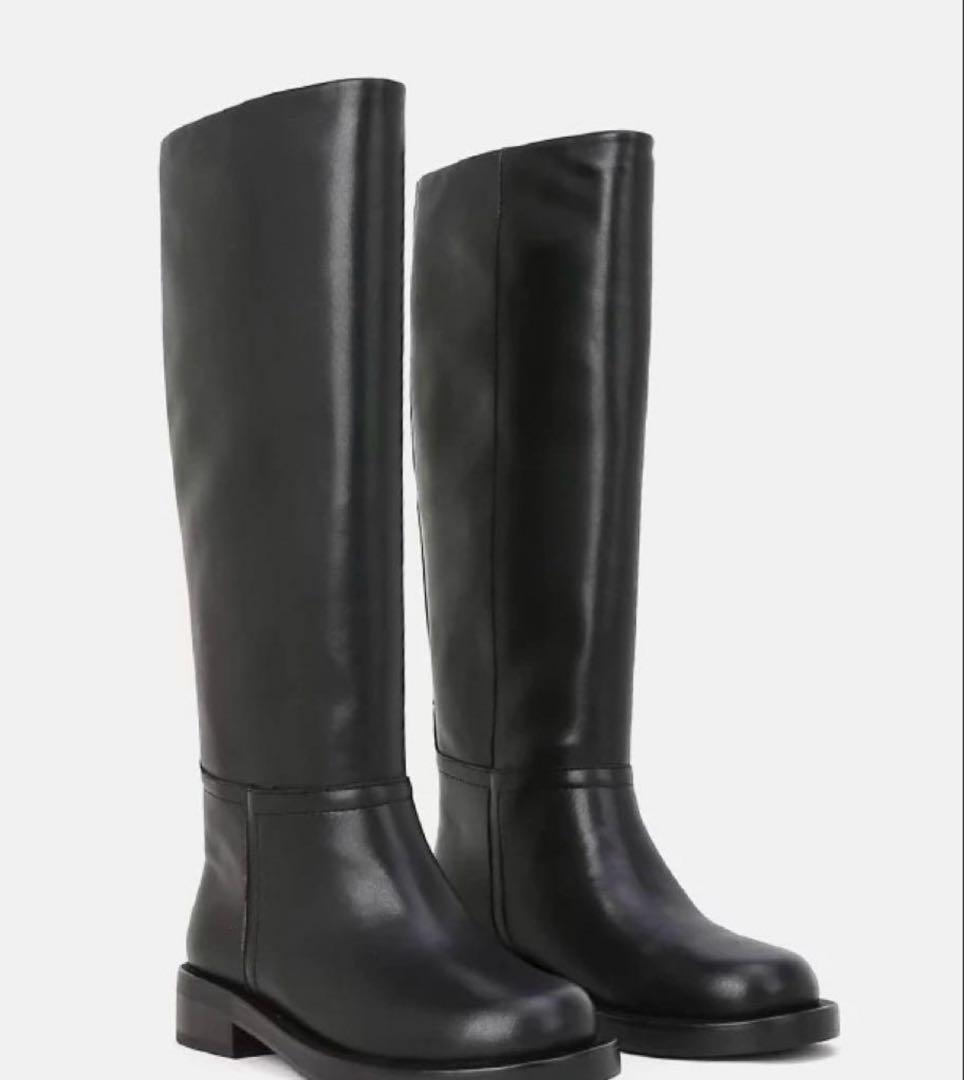 ミリタリー・コスプレに最適！ブラック　黒　ロングブーツ