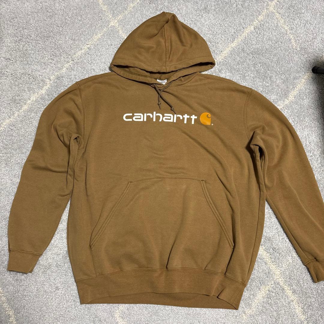 carhartt ブラウン パーカー Lサイズ - メルカリ