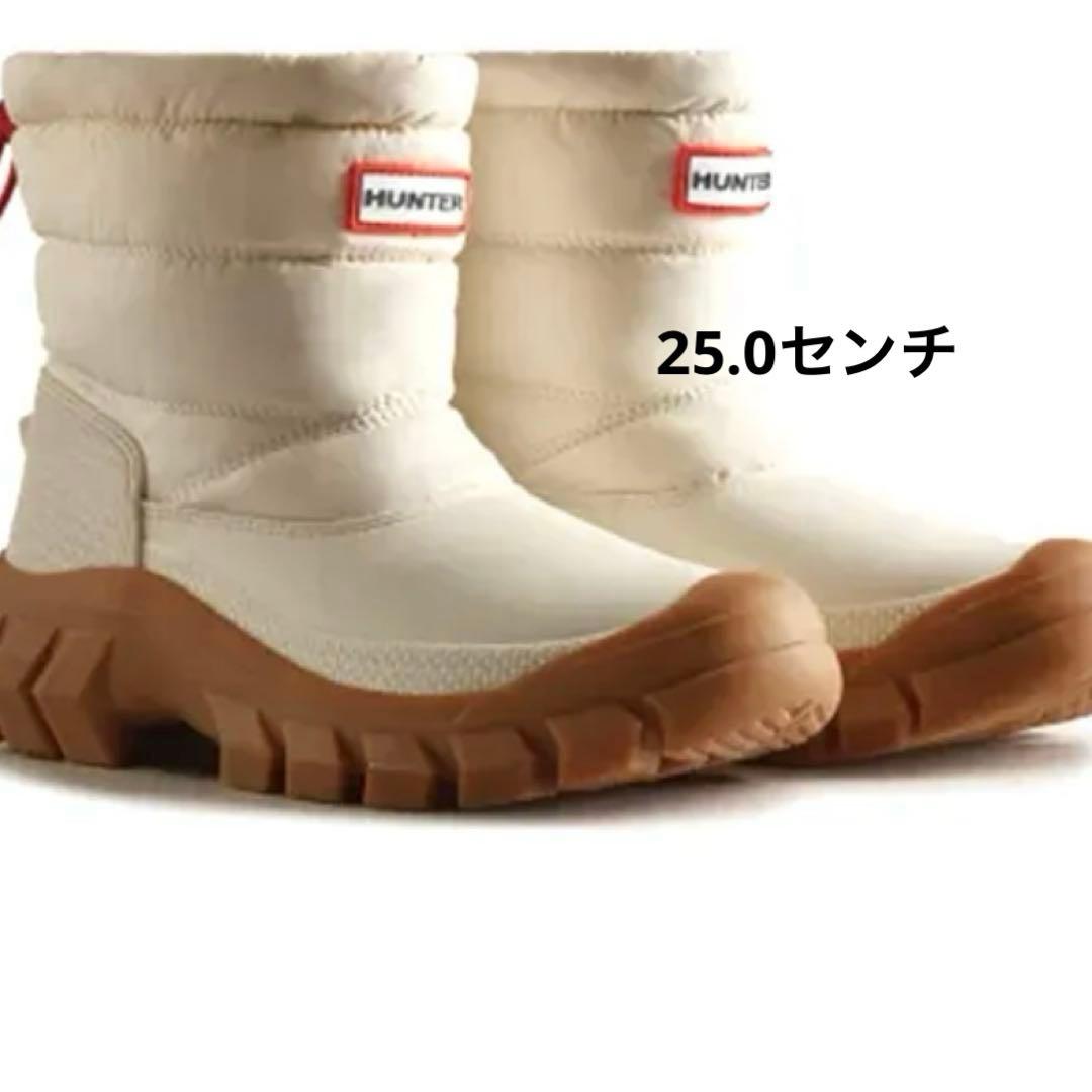 ハンター HUNTER スノーブーツ ホワイト サイズ8　25.0ｃｍ防寒　防水 ハンター HUNTER 【レディース】リサイクルポリエステルスノーブーツ