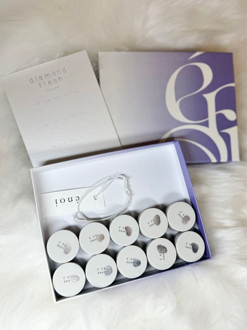 【新品未開封】énoiダイヤモンドフラッシュ 10色セット 専用箱/台紙付き