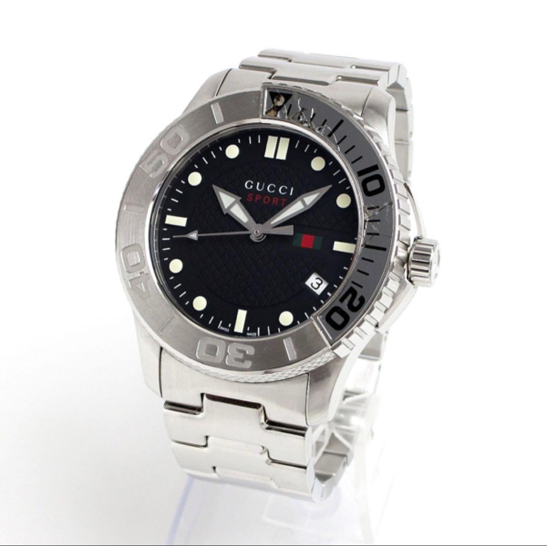 GUCCI グッチ Gタイムレス ブラックメンズ時計 ※オマケ付き（ボールペン）