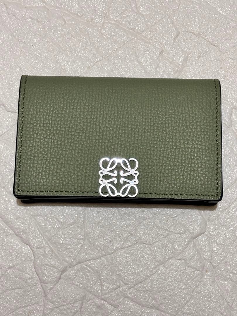 -田中-LOEWE グリーンレザー 名刺入れ