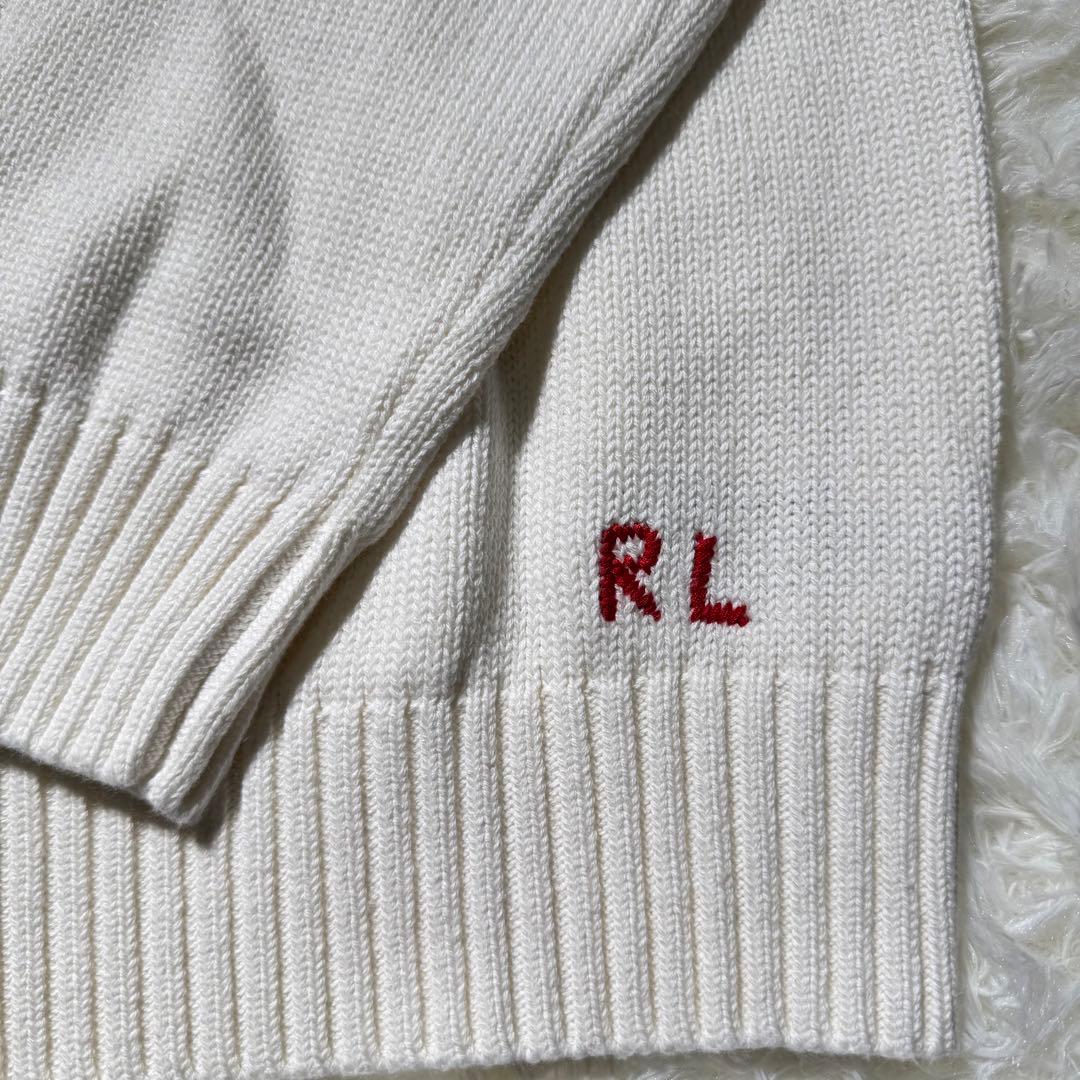 M ラルフローレン ポロベア ニット セーター ホワイト メンズ