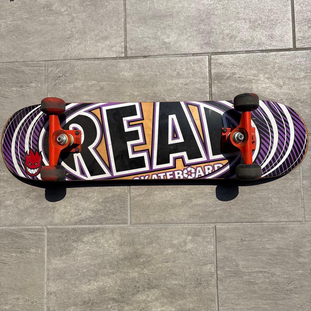 REAL スケートボード パープル/オレンジ