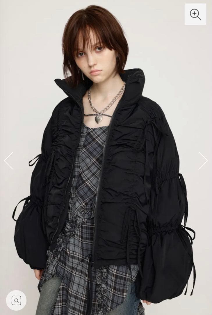 SLY RIBBON GATHER PUFFER ジャケット