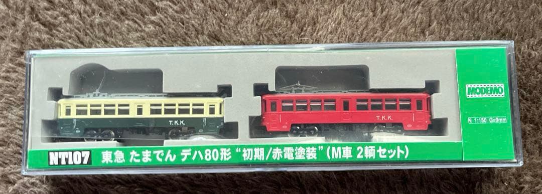 Nゲージ　モデモ　東急たまでん　デハ80形　初期/赤電塗装　（M車　2輌セット）