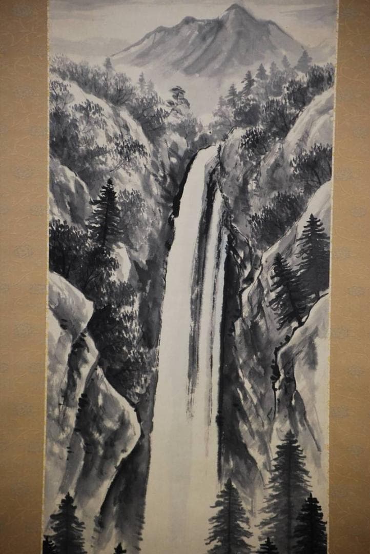 真作/益田雨邨/思惟観音/桐共箱付/布袋屋掛軸HF-450