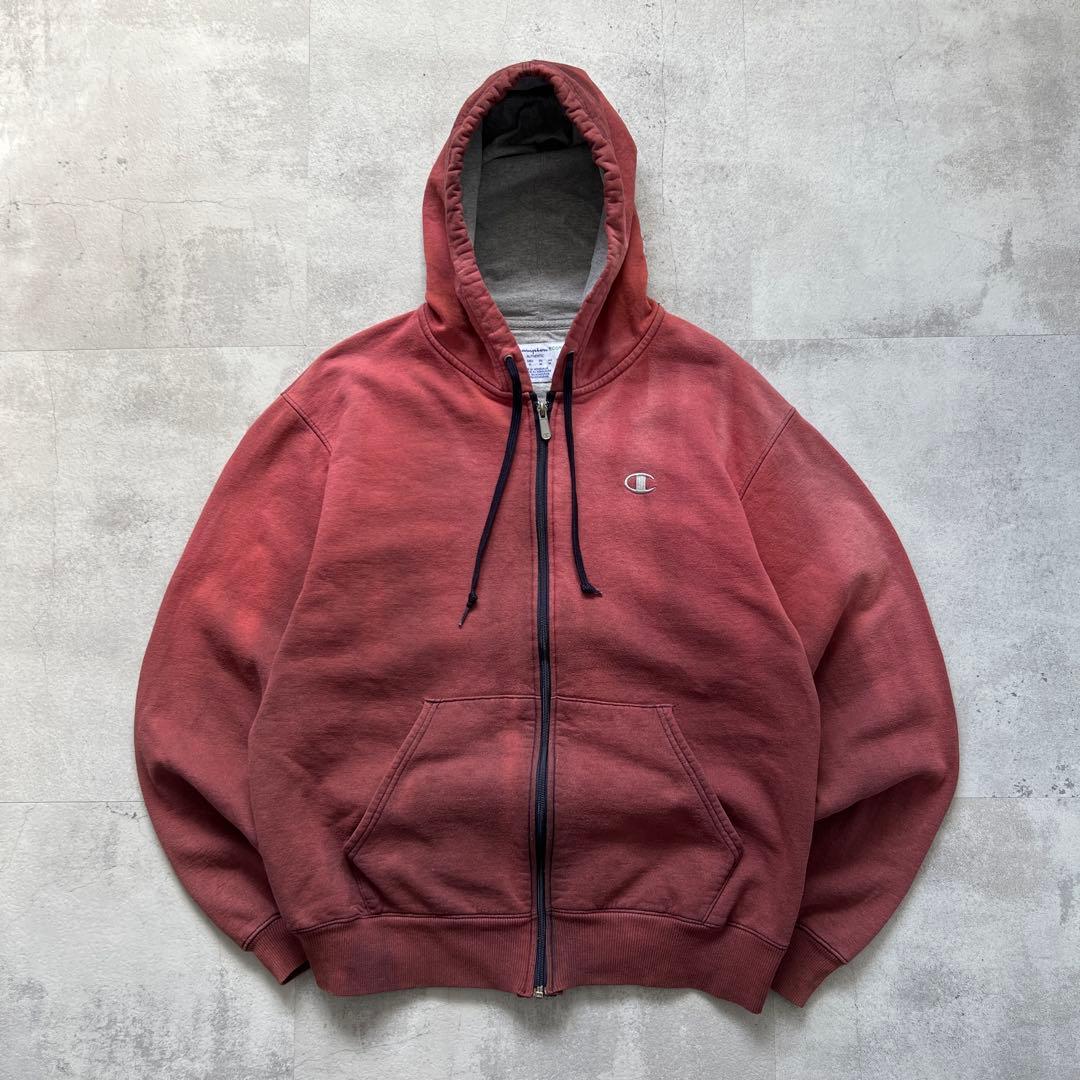 お*ん様 一点物Boro 鬼フェード ボロ パーカー ジップアップ 褪色 グラデ