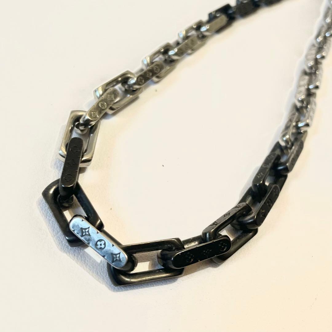 美品✨ルイヴィトン モノグラム コリエ リンクチェーン ネックレス バイカラー