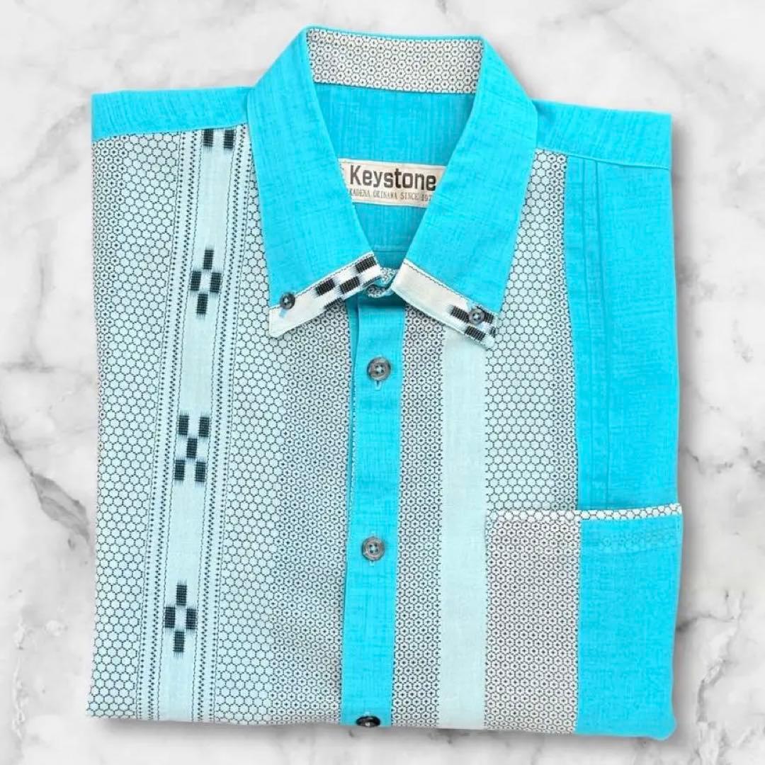 かりゆし 青 水色 Keystone オーダーメイド 筑紫哲也