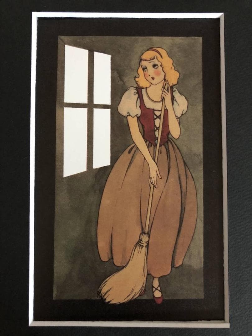 昭和レトロ、中原淳一、【少女の友付録】、年代物・希少画集画 、新品高級額 額装付 Yahoo!オークション - 昭和レトロ 中原淳一 【早春 少女の友3月号】