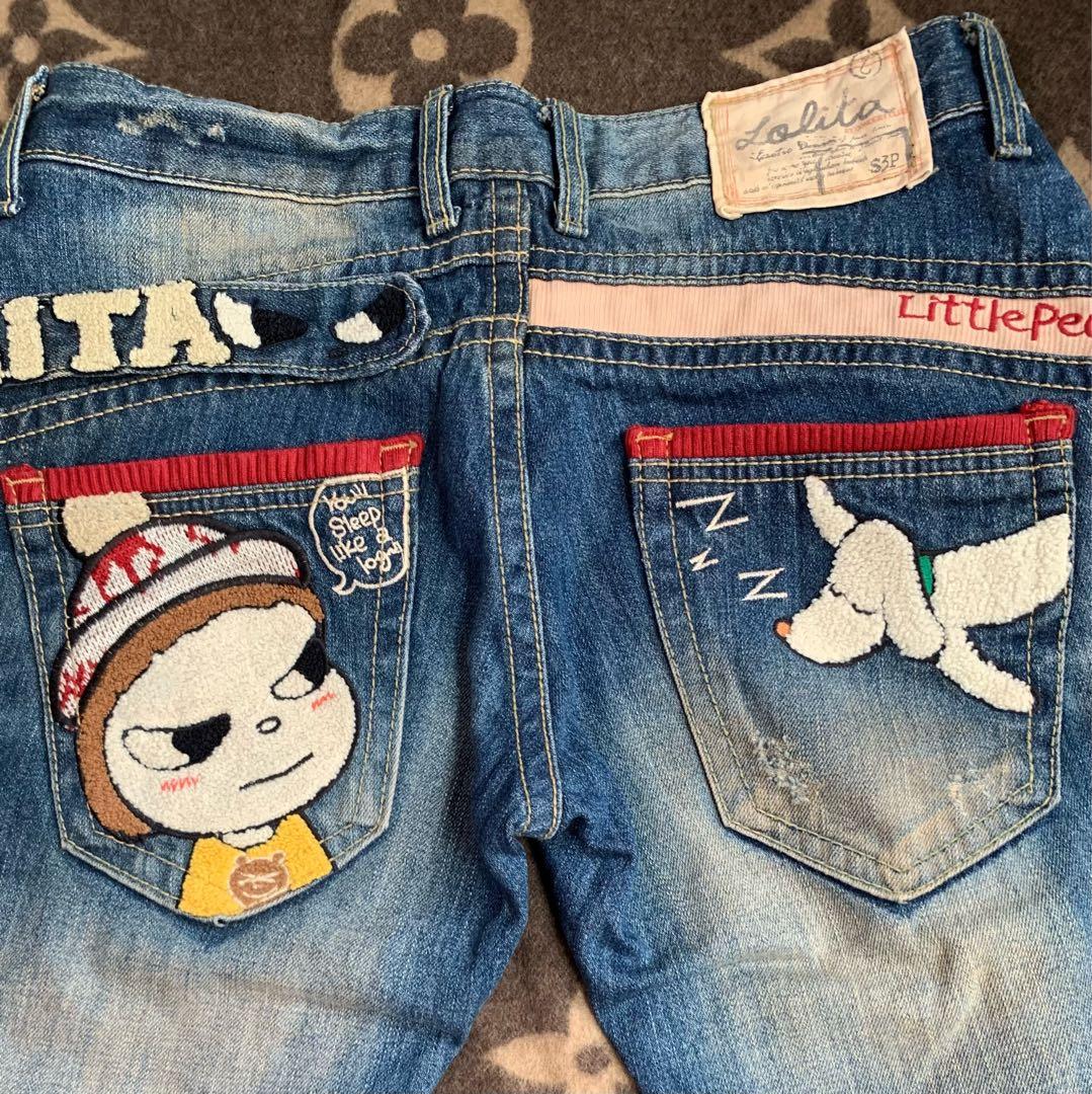 ロリータジーンズ 奈良美智コラボLOLITA JEANSデニム サイズ大きめ