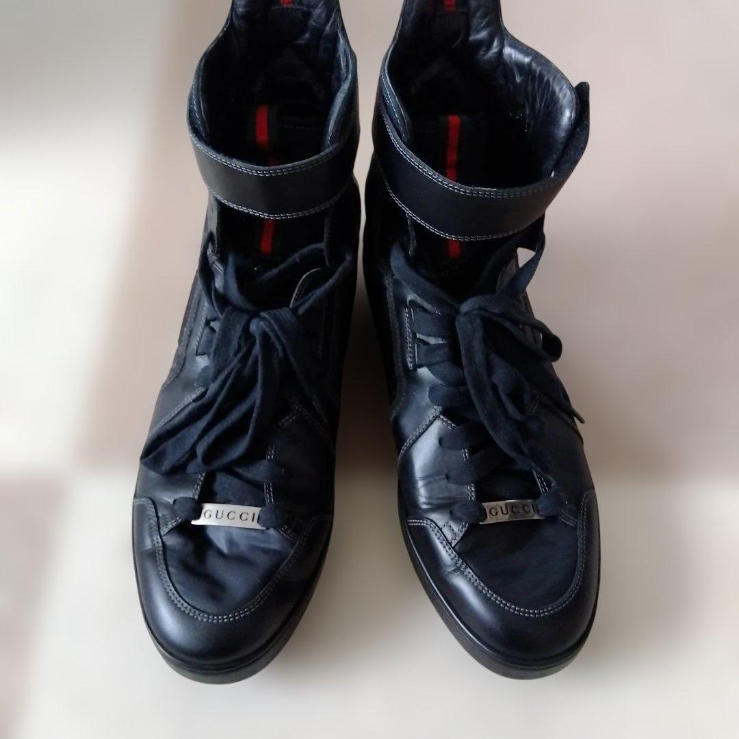 GUCCI ＊ハイカットブーツ ▫シェリーライン - メルカリ