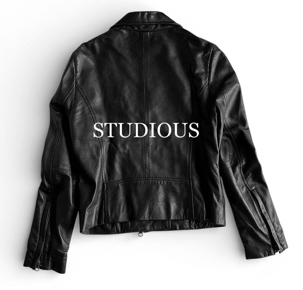 ステュディオス 定価4.2万 日本製 羊革ラムレザーダブルライダース