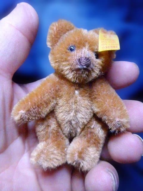 貴重なシュタイフ Steiff ミニ テディベア レッド ブラウン／8cm