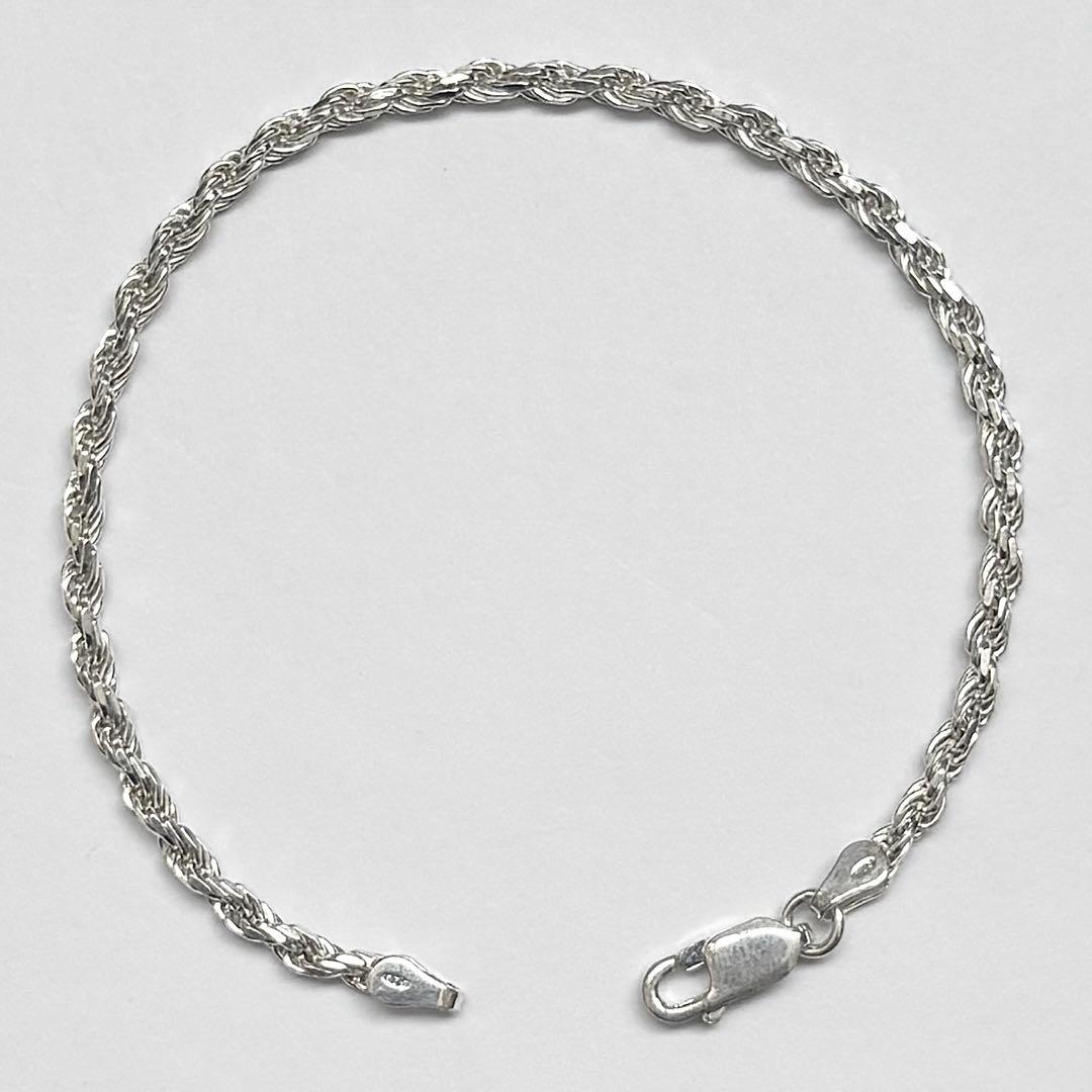 ITALY VINTAGE　ツイストロープチェーンブレスレット シルバー925