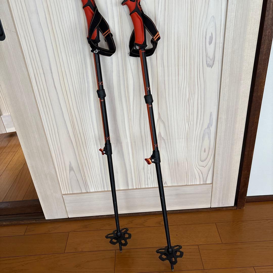 G3スキーポールオレンジ ブラック