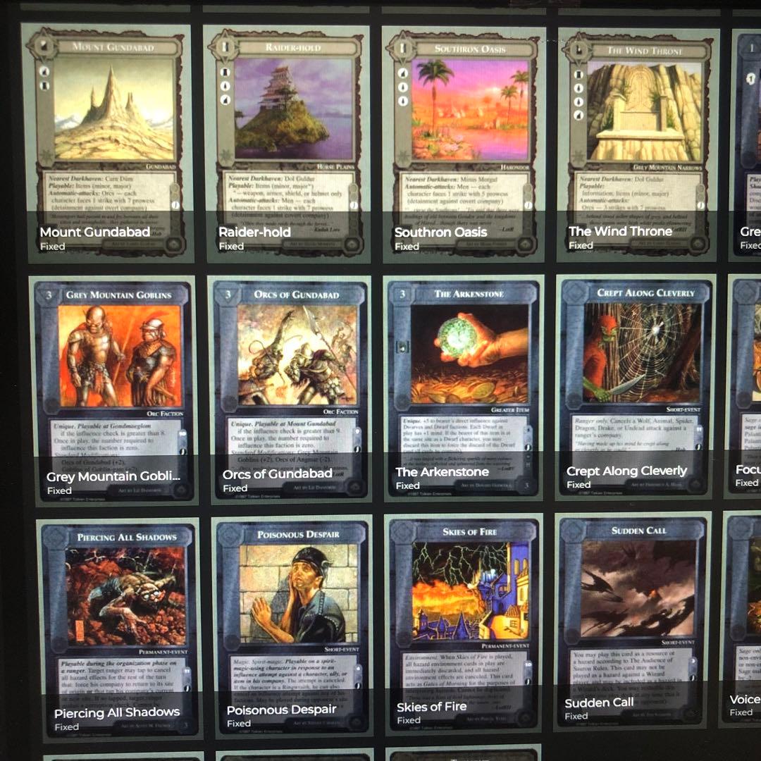 ミドルアース　カード　チャレンジデッキJ ccg コンプ　指輪物語　希少