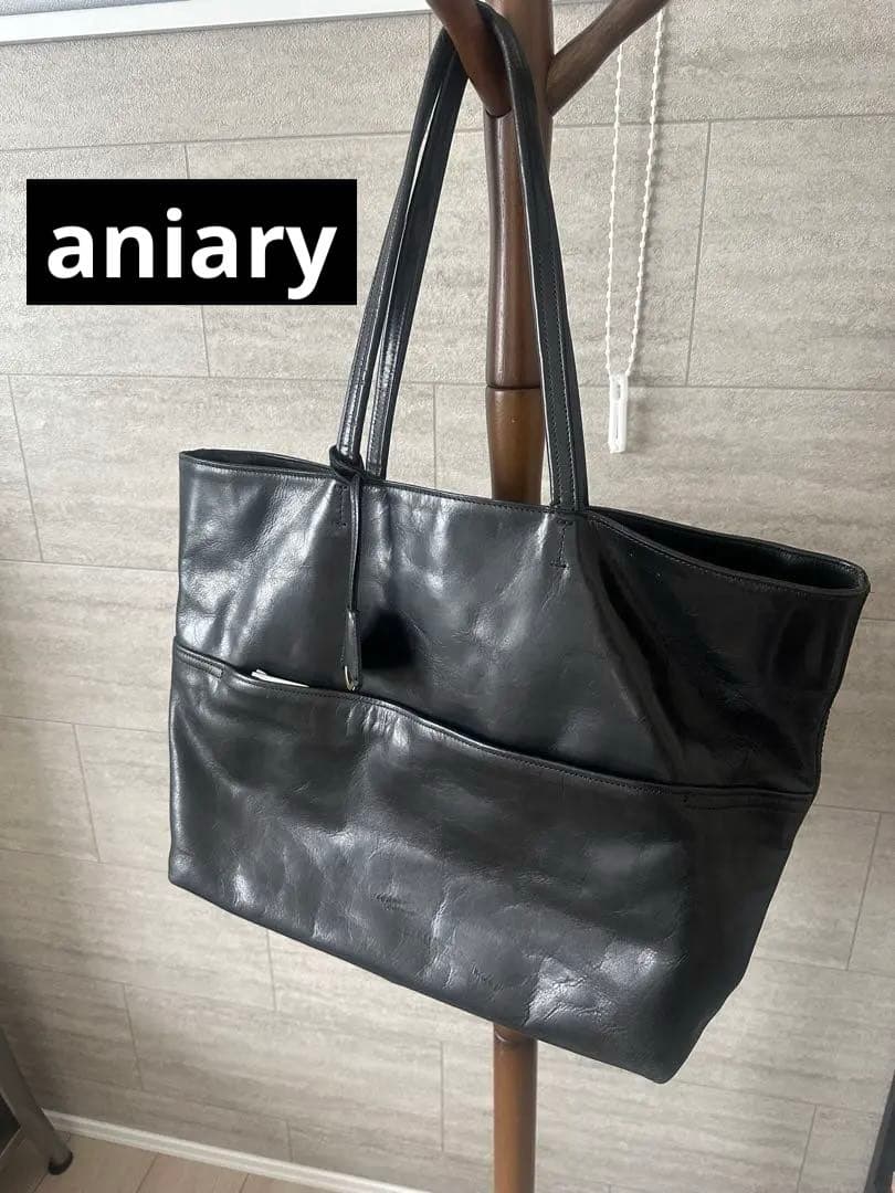aniaryアンティーク レザー牛革 本革ビジネス通勤メンズトートバッグ日本製