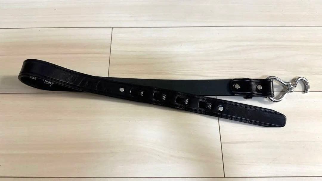 TORY LEATHER 1.25インチ フックバックルベルト 32ブラック