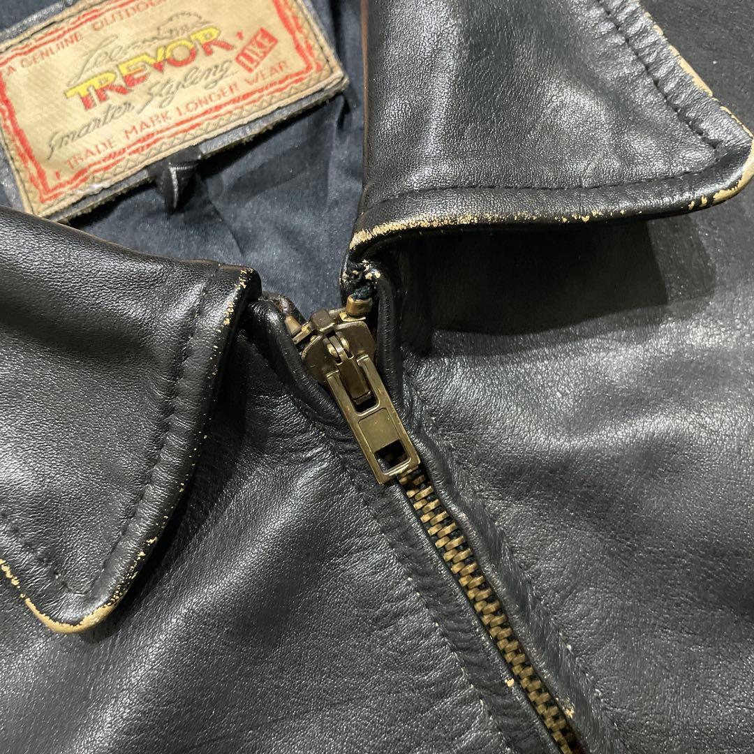 80s Lee TREVOR 2XL レザージャケット ライダースジャケット - メルカリ