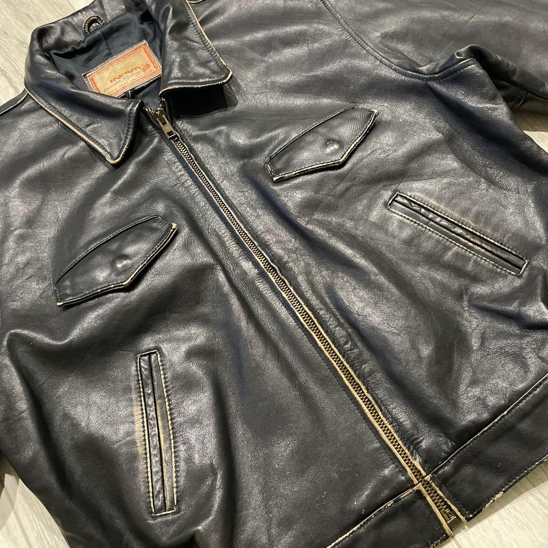80s Lee TREVOR 2XL レザージャケット ライダースジャケット - メルカリ
