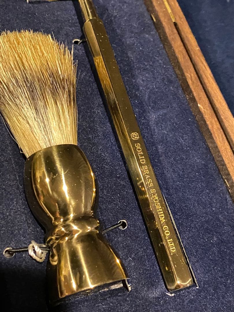 デッドストック】吉田三郎商店 真鍮 シェービングセット ♪ 髭剃り