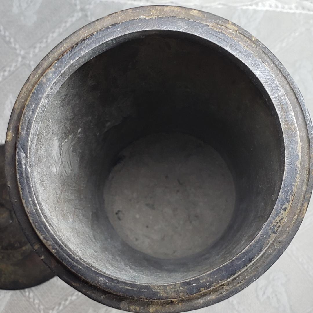 ◇『徳川家 金銅観音菩薩彫経筒 三つ葉葵紋』◇検）仏像 徳川家康 徳川