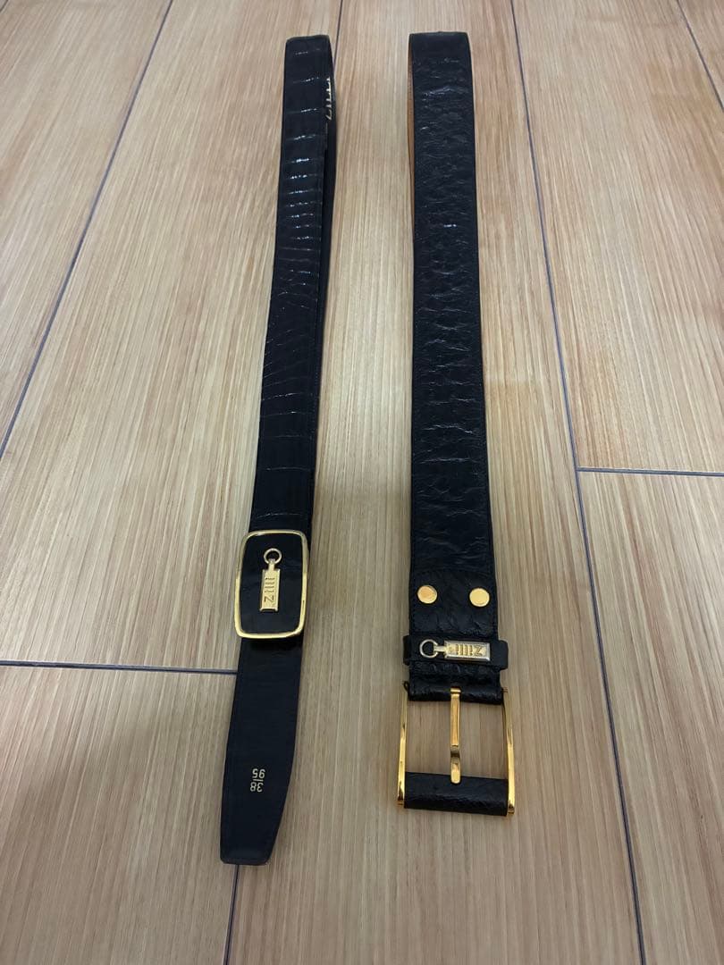 【極希少】Zilli ジリー リアルクロコダイルレザー ベルト 2本!!