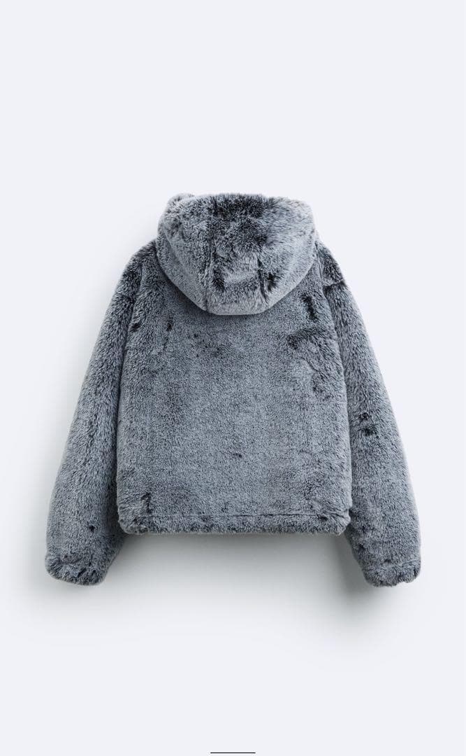 ZARA メンズ 新品 フード付き フェイクファージャケット - メルカリ