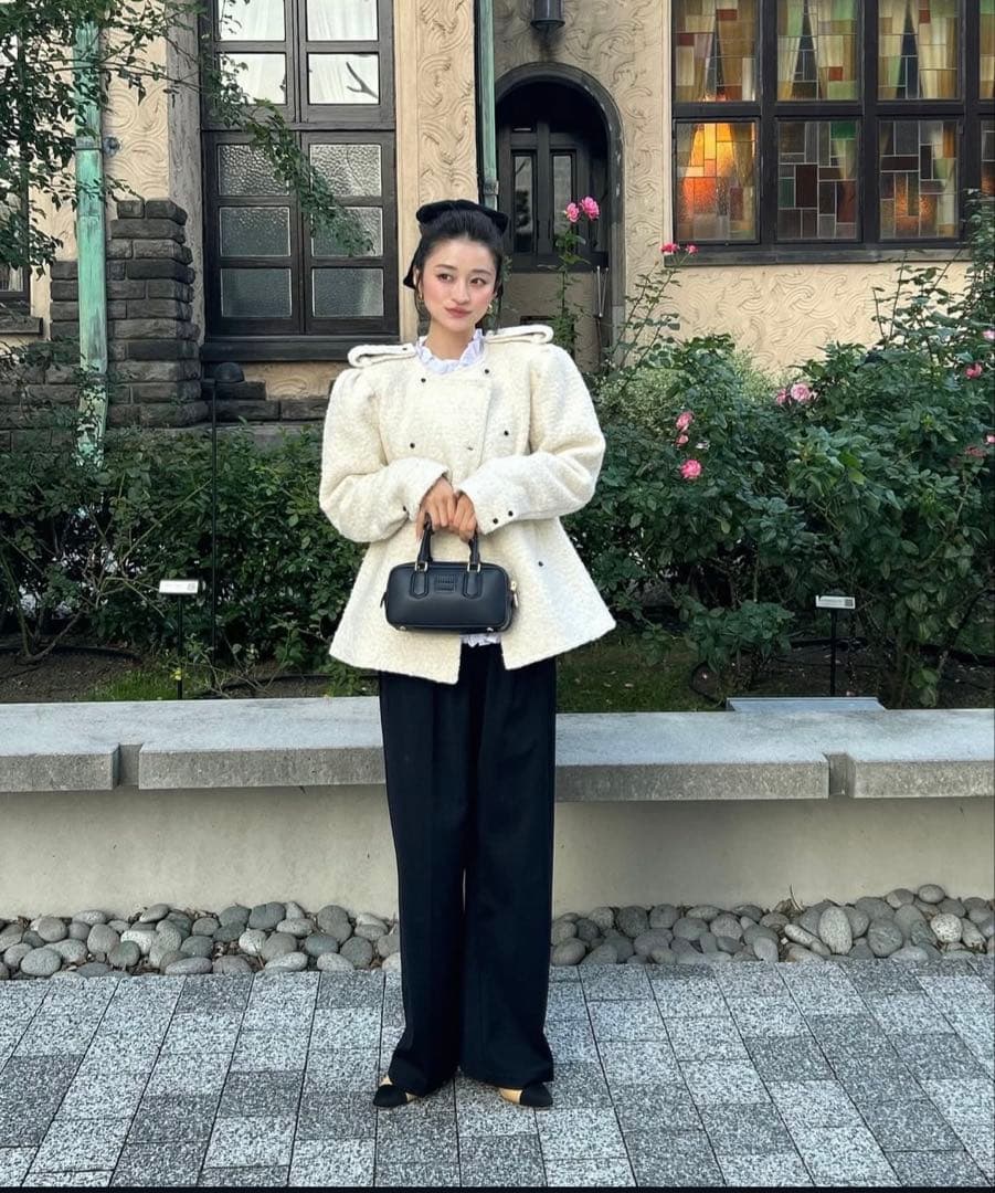 Bibiy. MEGAN LAME JACKET アイボリー ジャケット