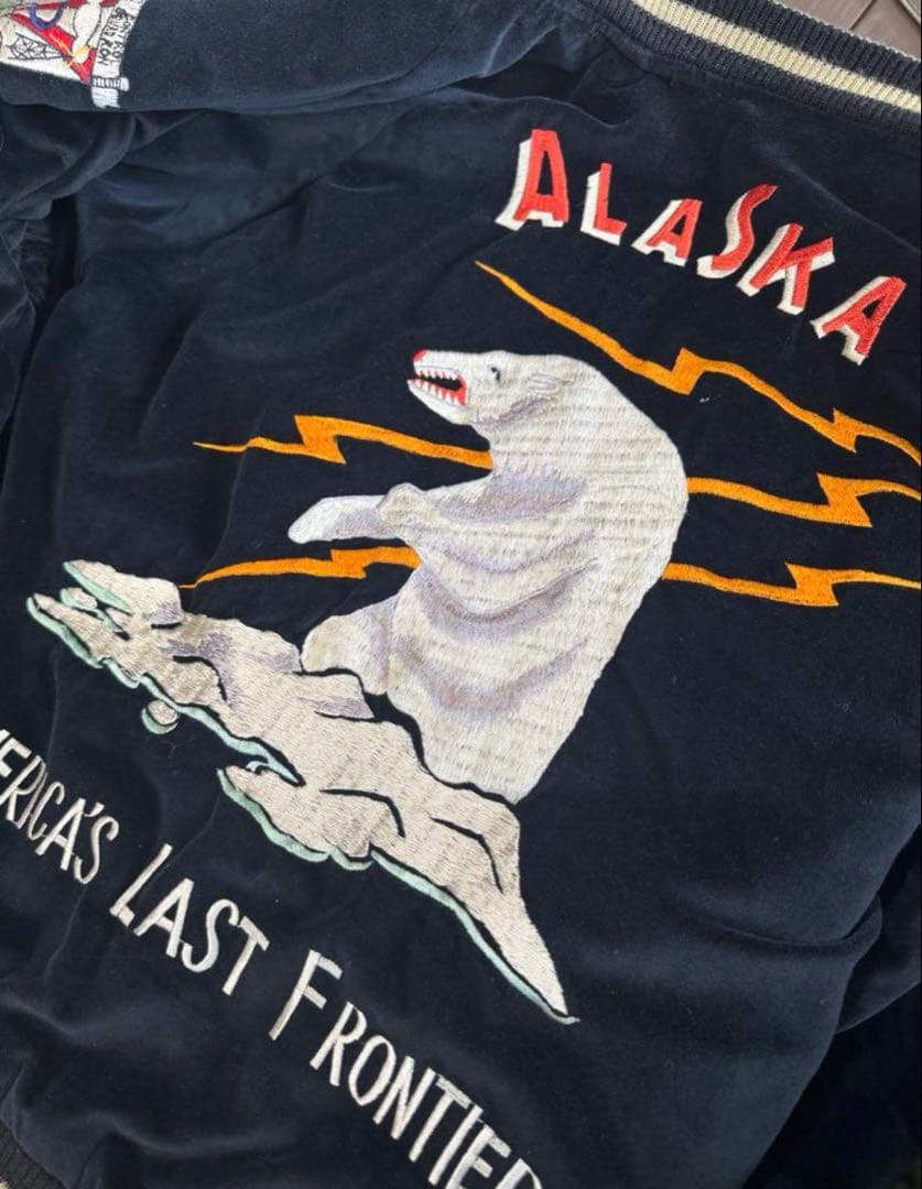 激レア 東洋エンタープライズ アラスカ 別珍 スカジャン XL 犬ぞり