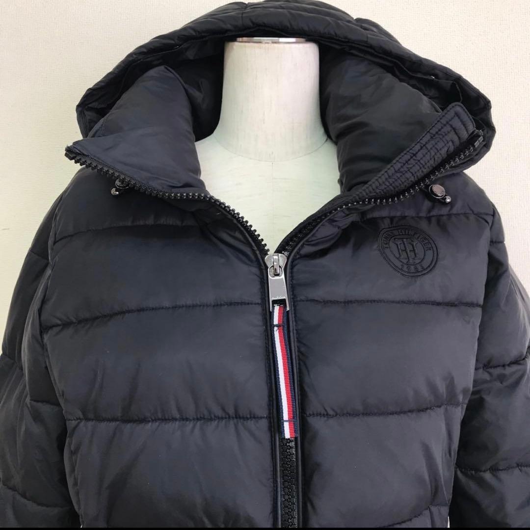 トミーヒルフィガー SORONA ベルト付きパデッドコート 中綿コート M 黒