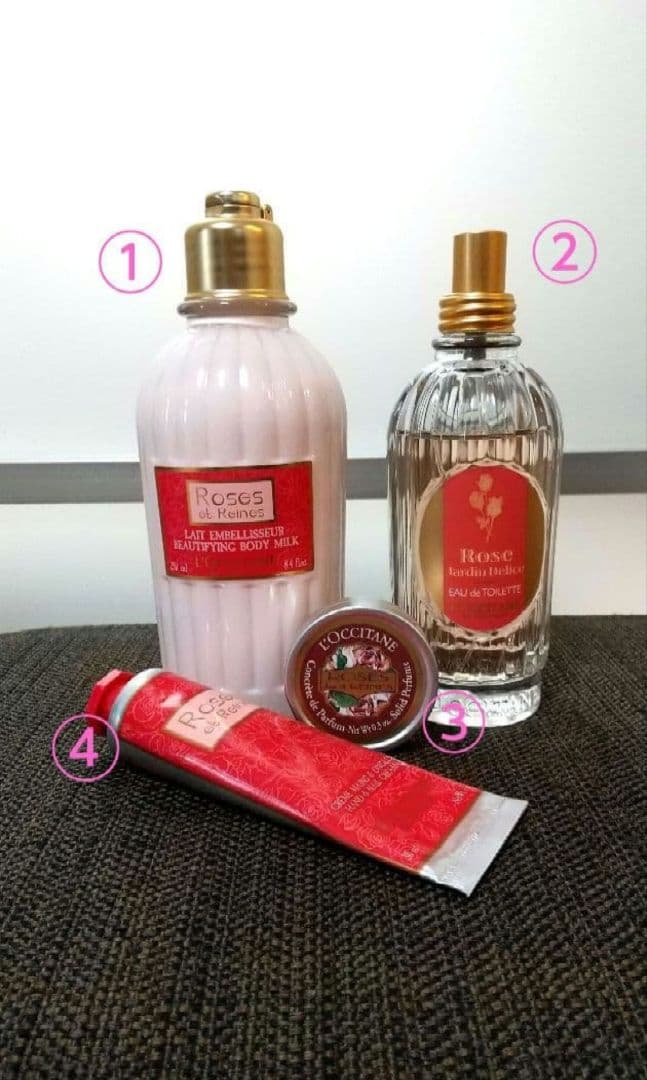 4点組♡ロクシタン ローズの香り　香水　ボディミルク　ハンドクリーム　練香水