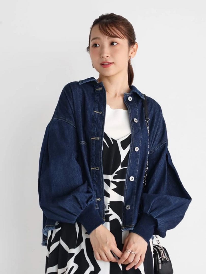 ヤマダヤ Vin ボリュームスリーブデニムジャケット ネイビーアウター