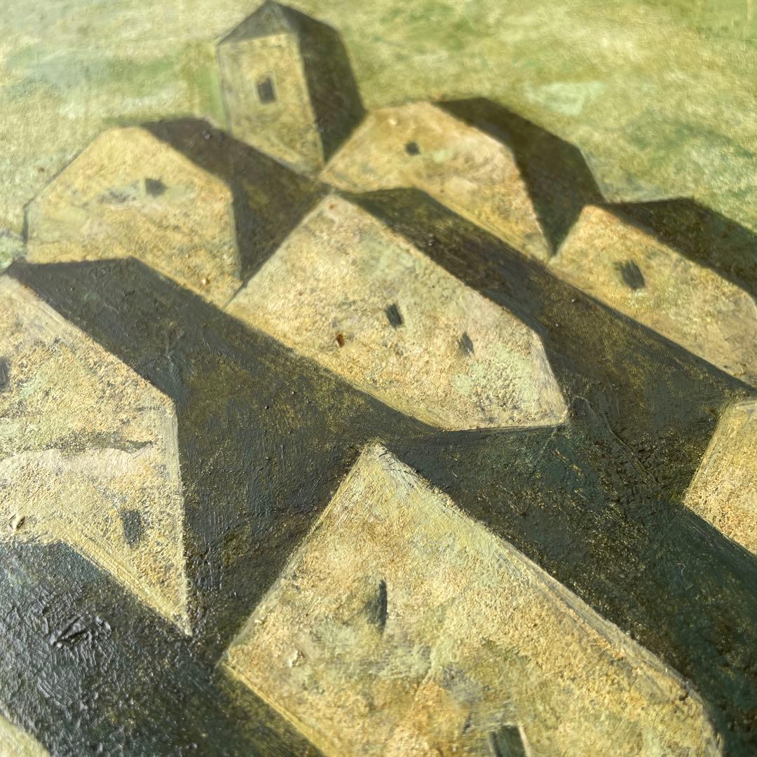 油彩画 教会 抽象画 風景画 井上秀樹 油絵 画家 キャンバス 額装済み