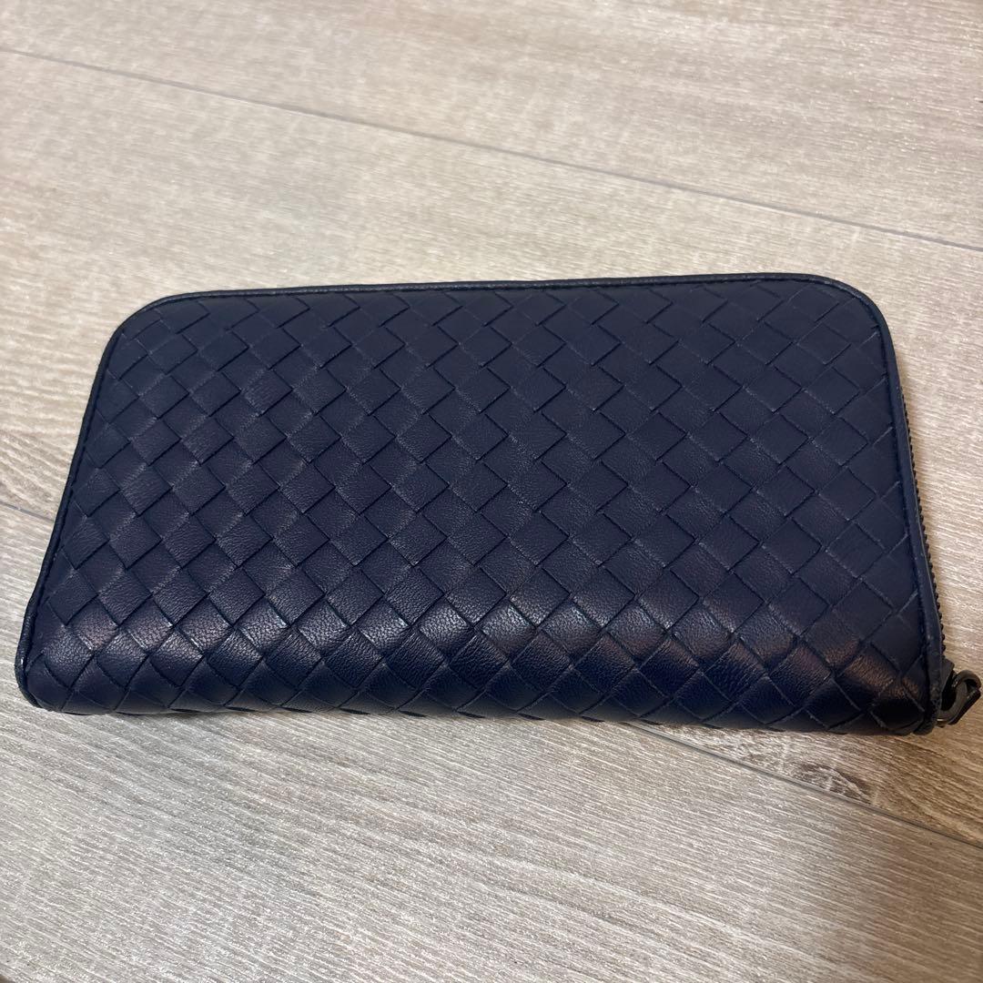 ボッテガヴェネタ 長財布 ネイビー BOTTEGA VENETA