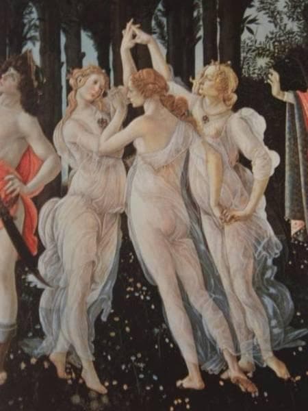 サンドロ・ボッティチェリ、春（部分）、限定希少・大蔵省印刷局制作、大判コロタイプ