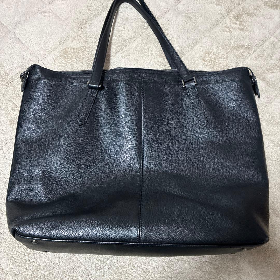 ブラックレーベル 黒 レザートートバッグ シュリンクレザートートバッグ（バッグ）｜BLACK LABEL CRESTBRIDGE