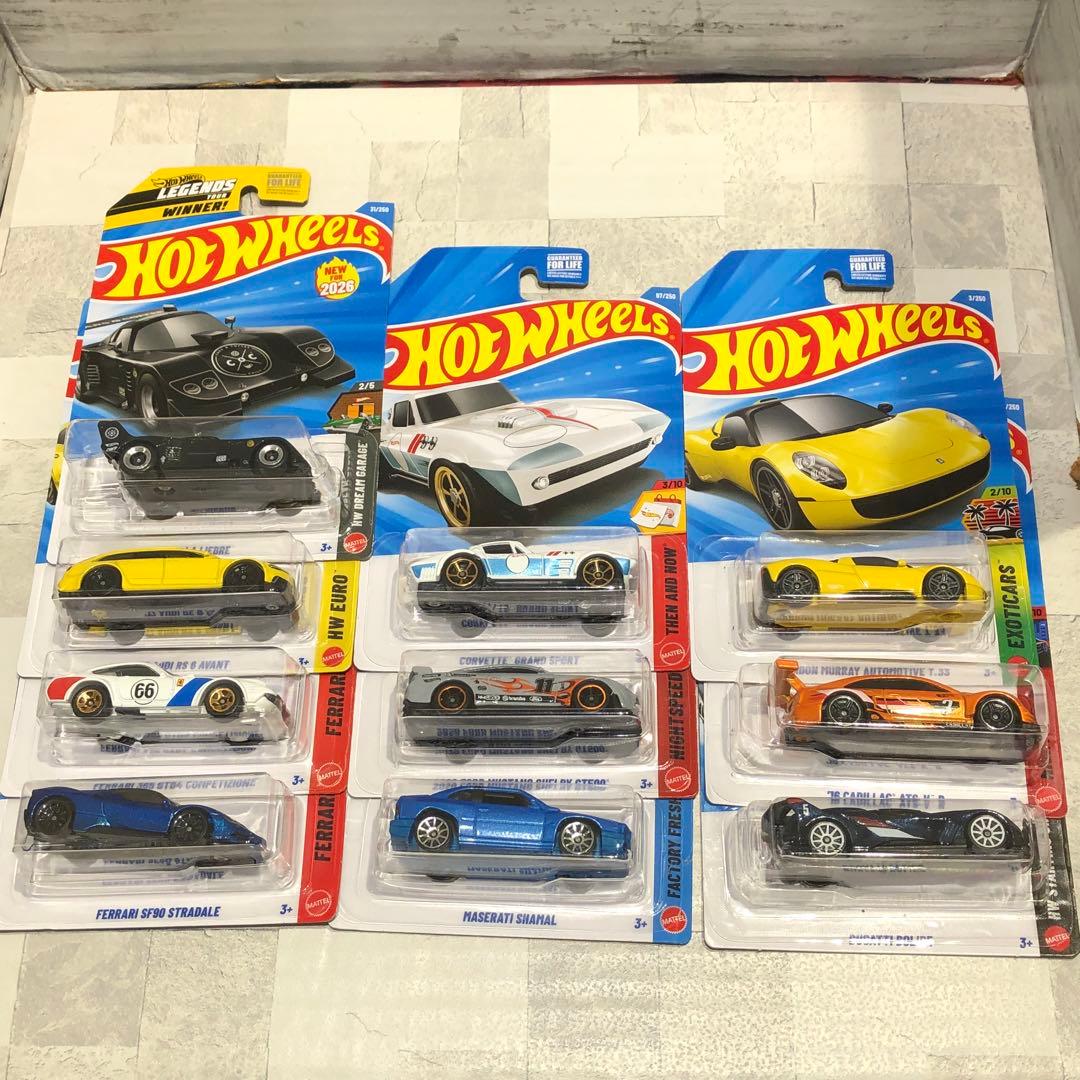 アメリカ版ホットウィール2026B.C.Dアソート スポーツカー10台セット①