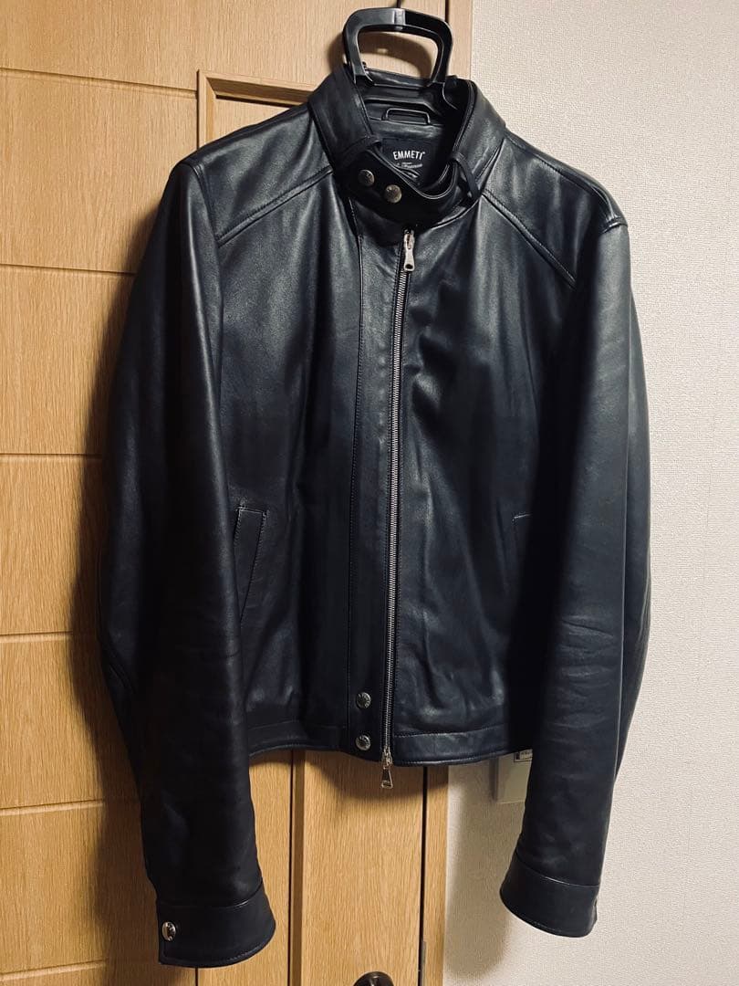 EMMETI VALLICO SP ダークネイビーシングルライダースビームス別注